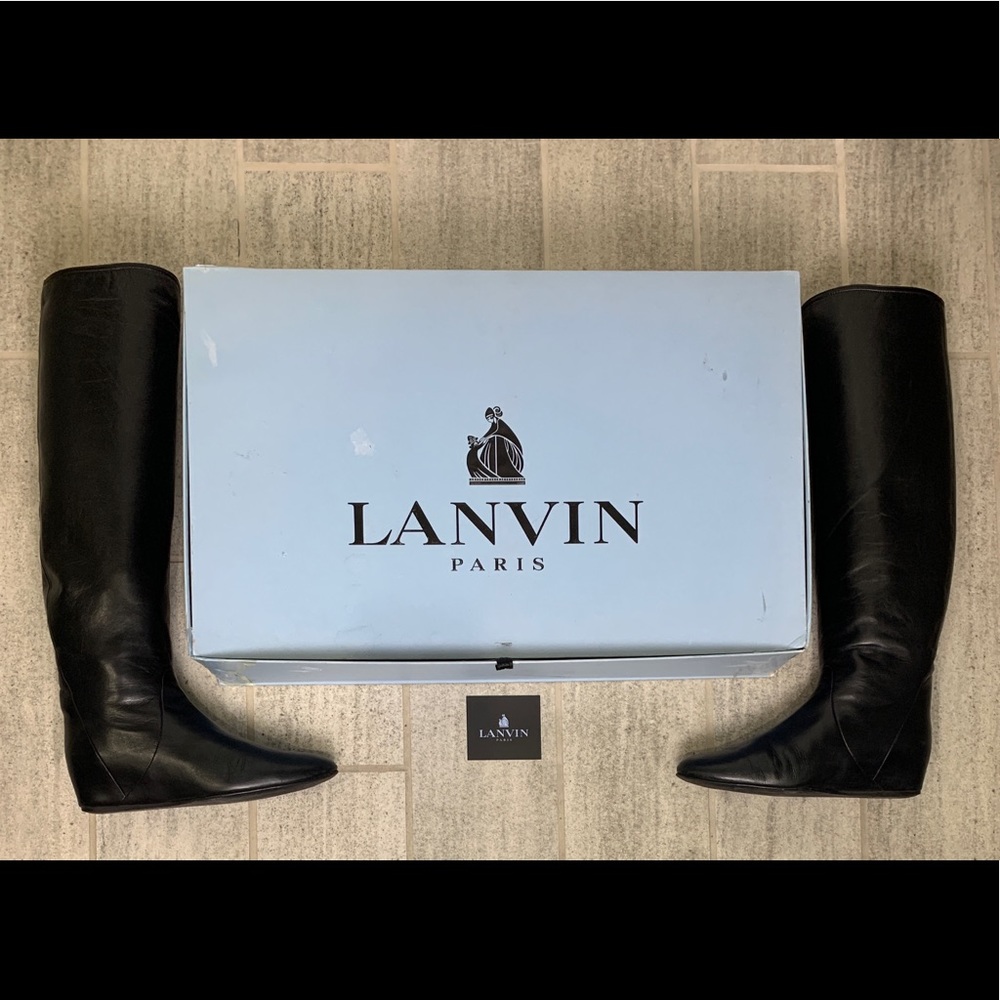 CONSIGNED 2011 Lanvin Leather Boot with Hidden Wedge. With Box, No Dustbag.